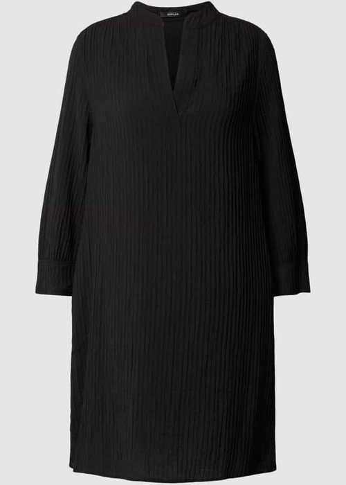 Opus Wusina knielange jurk tuniekkraag zwart