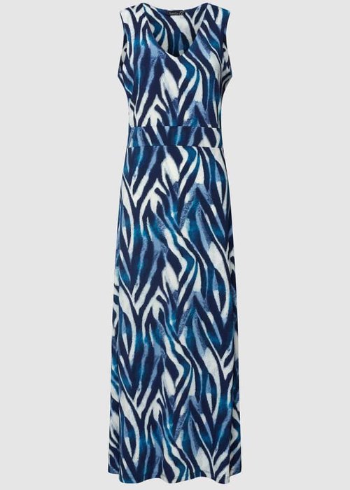 Smashed Lemon maxi-jurk met strikceintuur marineblauw