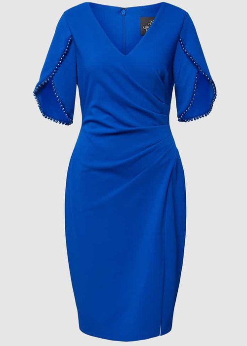 Adrianna Papell jurk met effen design koningsblauw