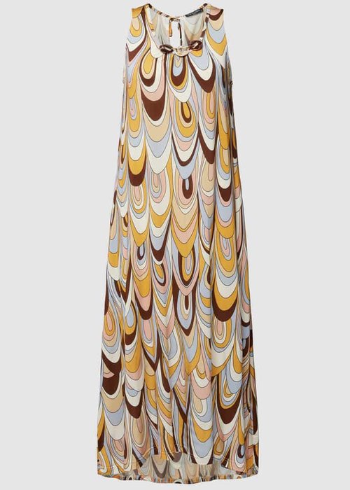 Ana Alcazar midi-jurk met all-over motief lichtbruin