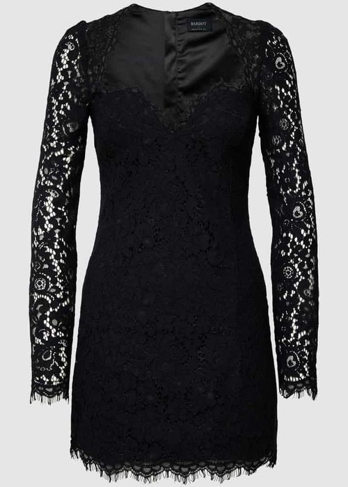 Bardot Aurora mini-jurk met gebloemde broderie anglaise zwart