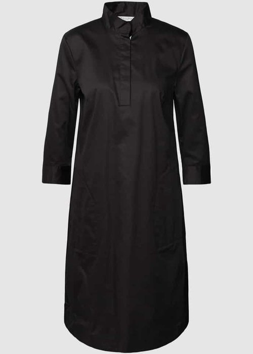 Christian Berg Woman knielange jurk met opstaande kraag zwart