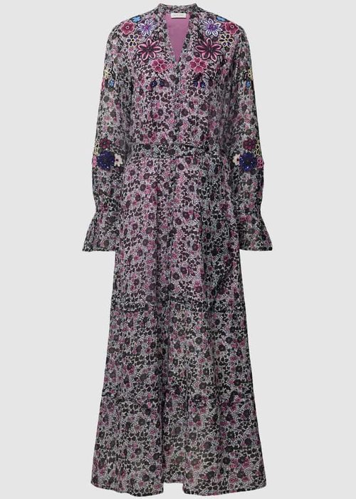 Fabienne Chapot Clapton maxi-jurk met pailletten felroze