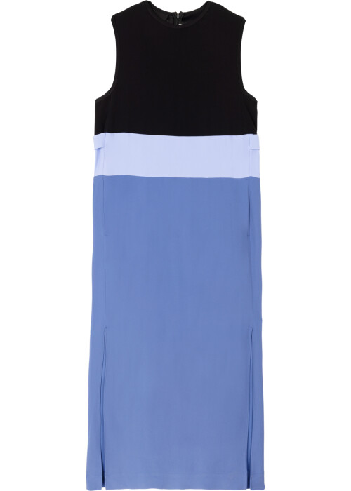 Vanilia colour blocking maxi-jurk blauw indigo